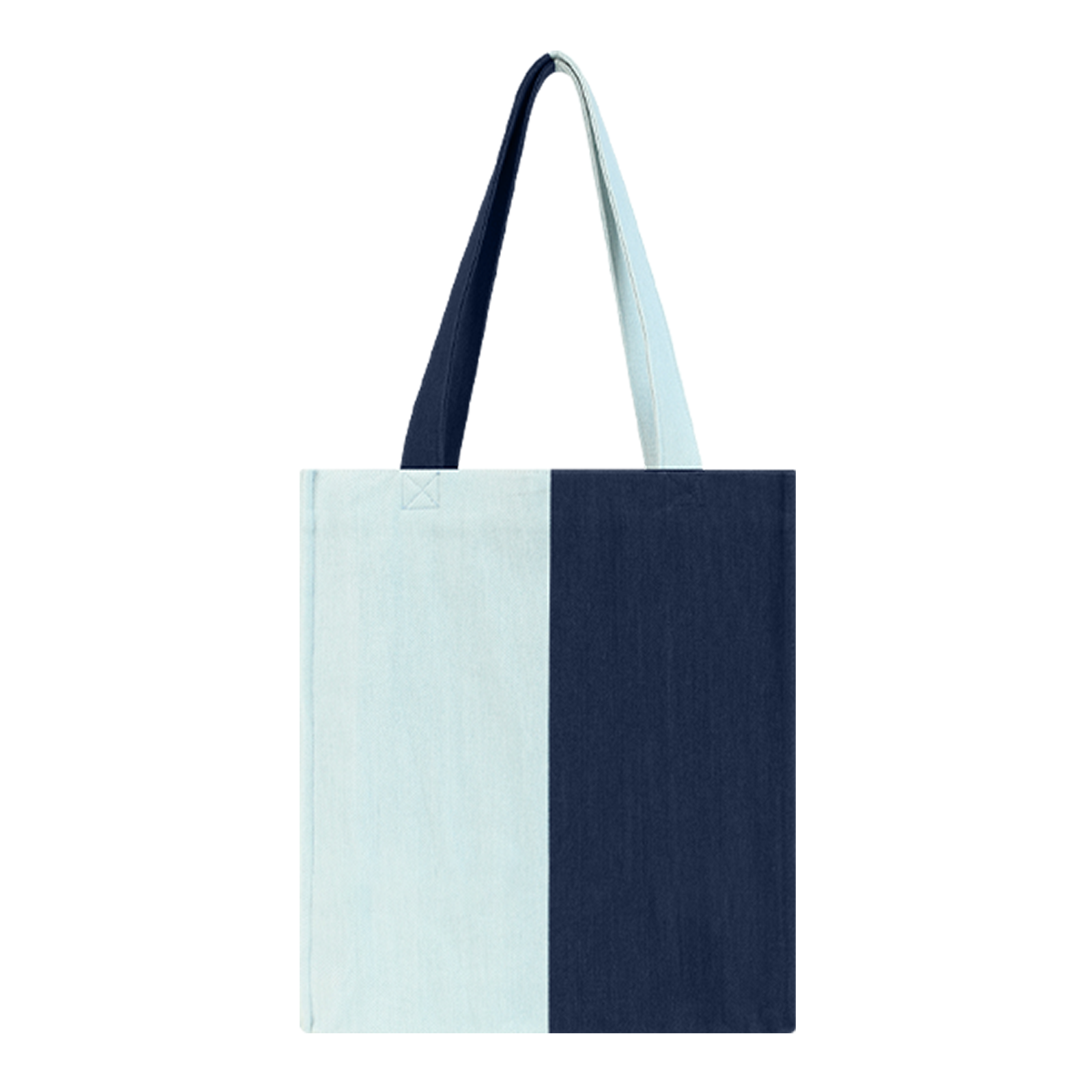 Aesthetic Premium Designer Colorblock Large Denim Tote Bag | 2025 Niche Lightweight Foldable Handbag with Pockets-Midnight Tides