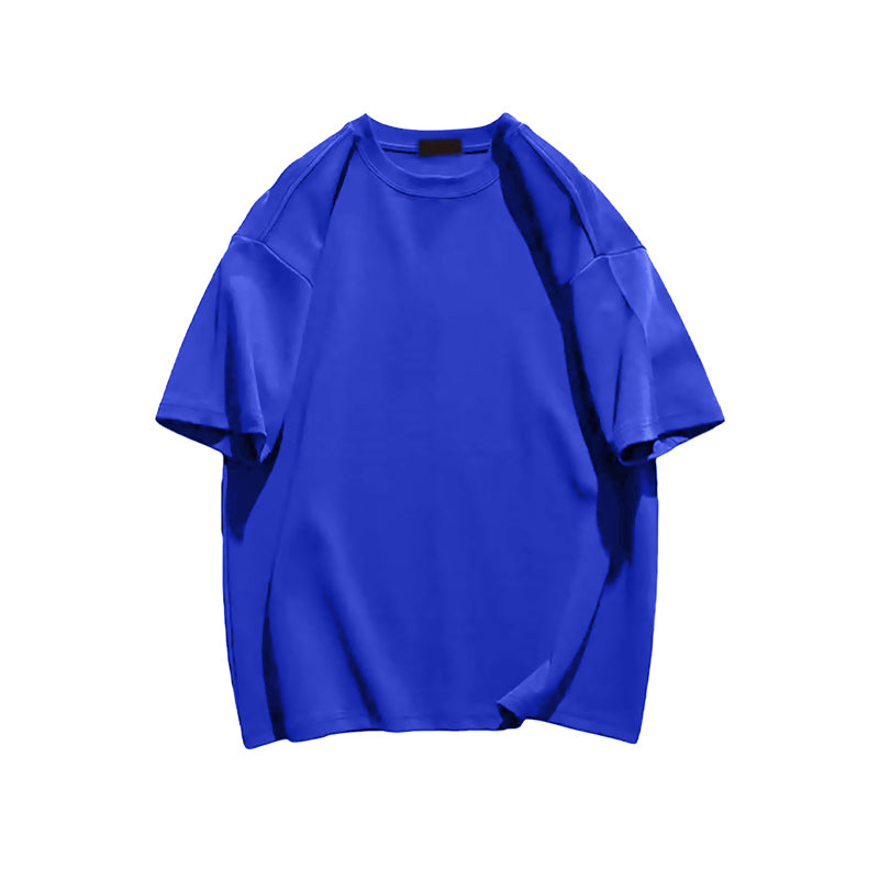 Vibefits Solid Color Cotton Tee – Minimalist Everyday Essential for Streetwear Lovers