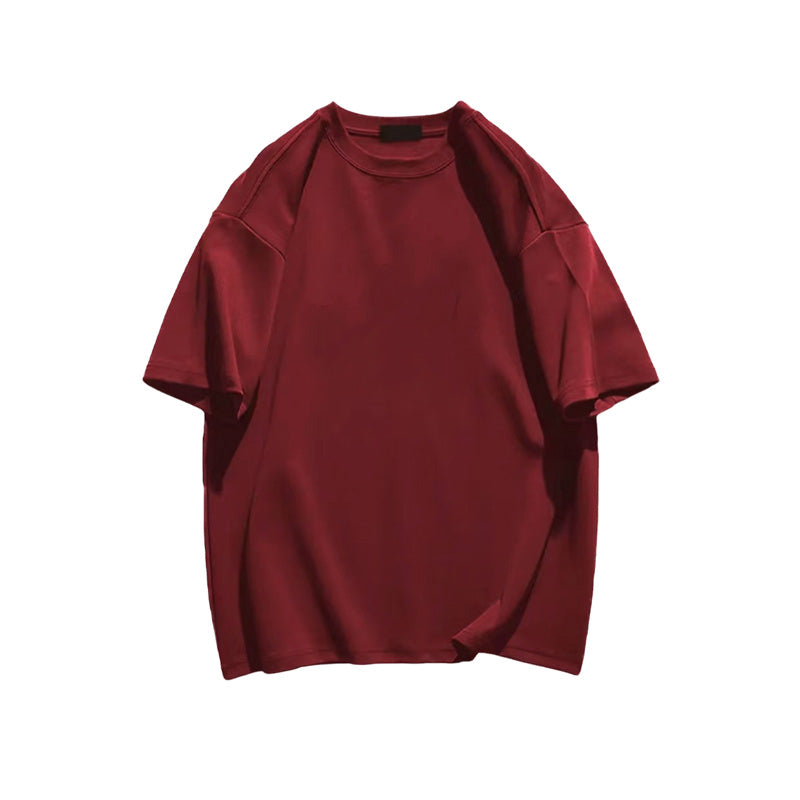 Vibefits Solid Color Cotton Tee – Minimalist Everyday Essential for Streetwear Lovers