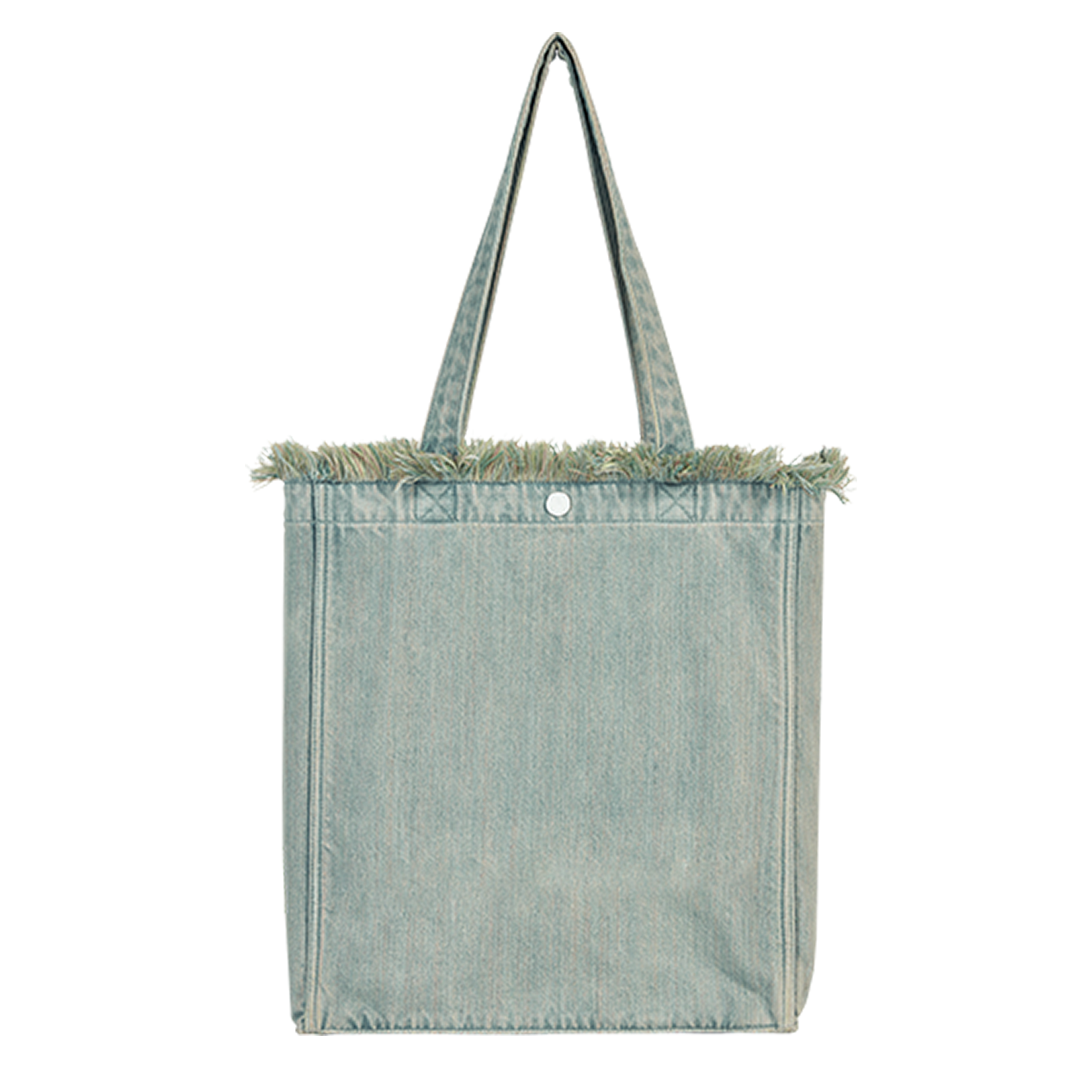 Aesthetic Premium Designer Green Colorful Fringe Boho Denim Tote Bag | 2025 Niche Lightweight Foldable Handbag with Pockets-Secret of Morning Light