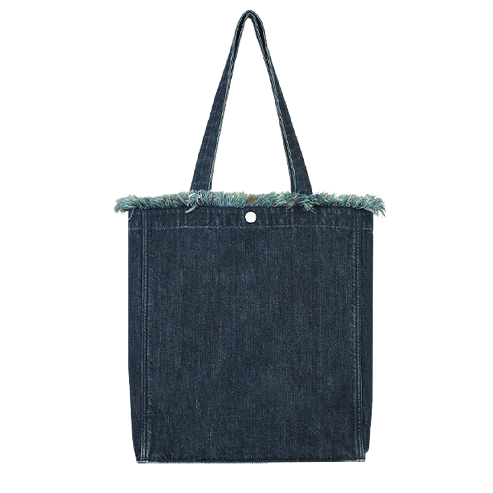 Aesthetic Premium Designer Green Colorful Fringe Boho Denim Tote Bag | 2025 Niche Lightweight Foldable Handbag with Pockets-Phantom of the Sky