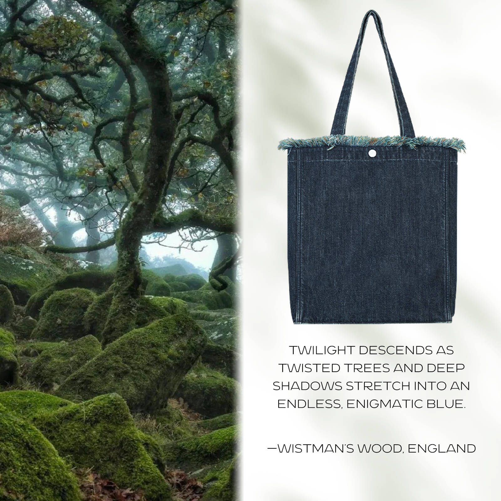 Aesthetic Premium Designer Green Colorful Fringe Boho Denim Tote Bag | 2025 Niche Lightweight Foldable Handbag with Pockets-Phantom of the Sky