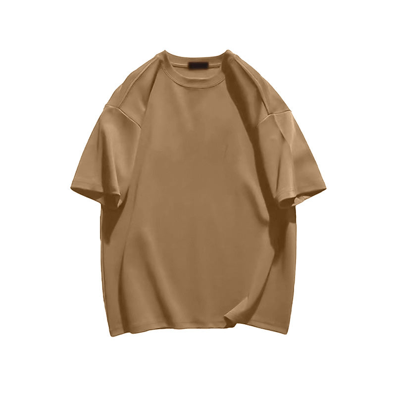 Vibefits Solid Color Cotton Tee – Minimalist Everyday Essential for Streetwear Lovers
