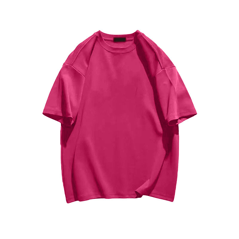 Vibefits Solid Color Cotton Tee – Minimalist Everyday Essential for Streetwear Lovers