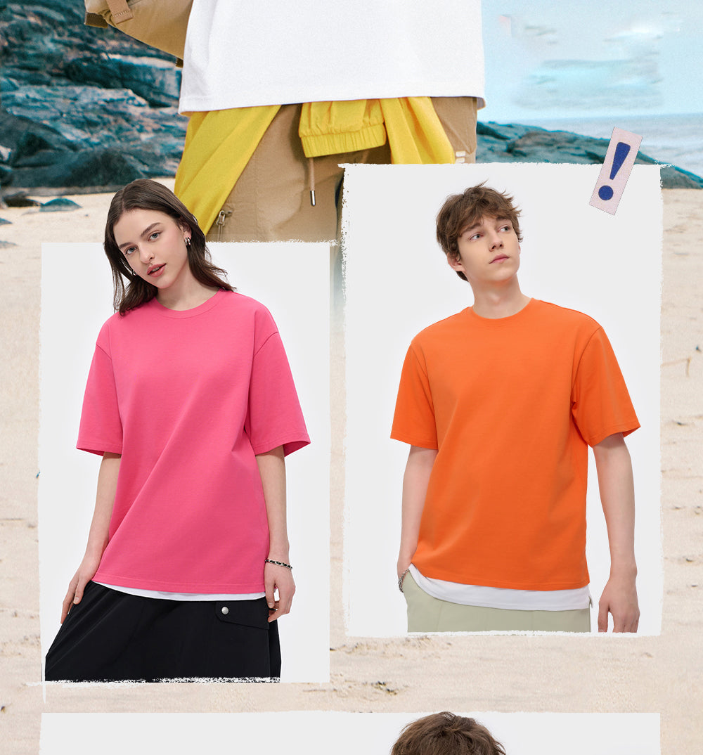 Vibefits Solid Color Cotton Tee – Minimalist Everyday Essential for Streetwear Lovers