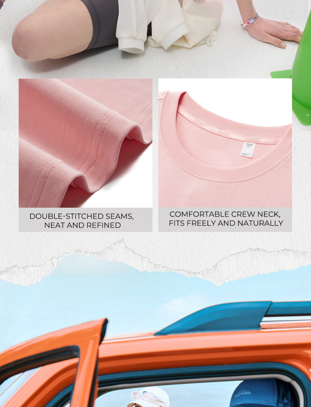 Vibefits Solid Color Cotton Tee – Minimalist Everyday Essential for Streetwear Lovers