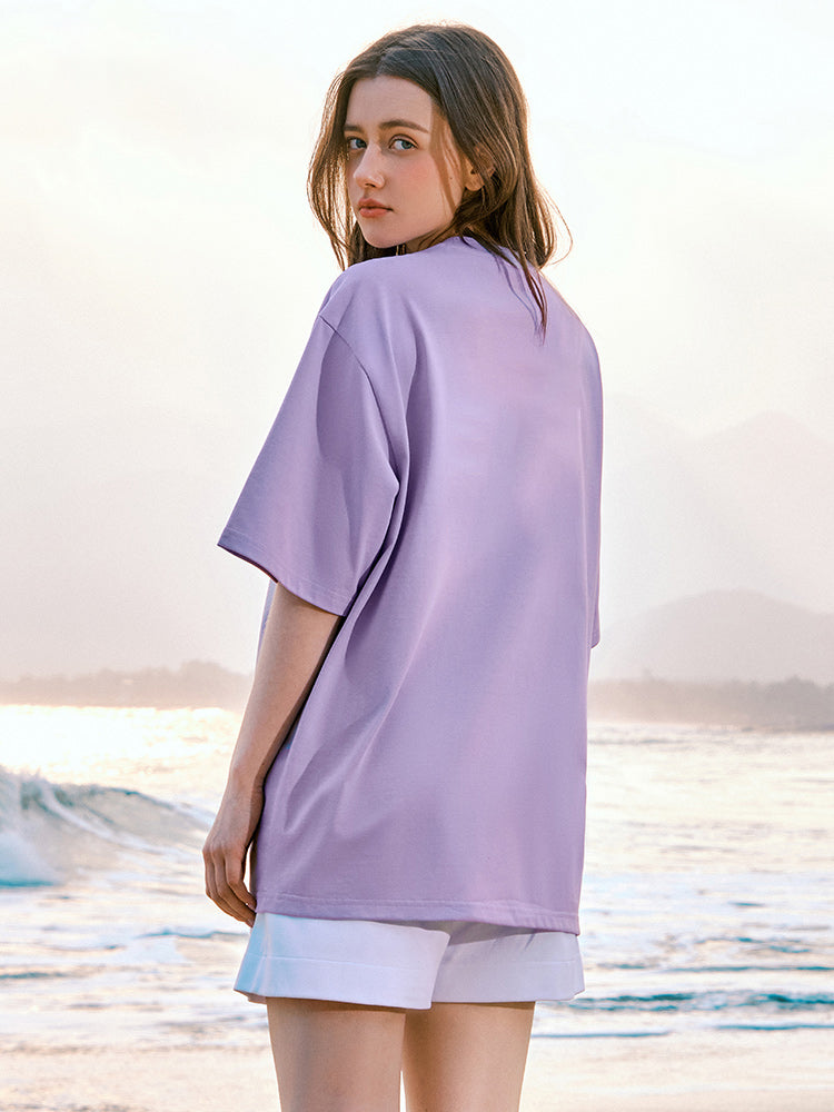 Vibefits Solid Color Cotton Tee – Minimalist Everyday Essential for Streetwear Lovers