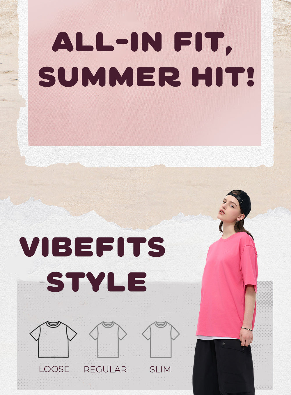Vibefits Solid Color Cotton Tee – Minimalist Everyday Essential for Streetwear Lovers