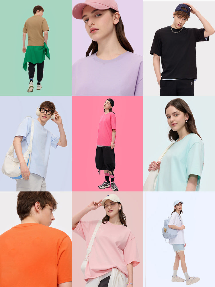Vibefits Solid Color Cotton Tee – Minimalist Everyday Essential for Streetwear Lovers