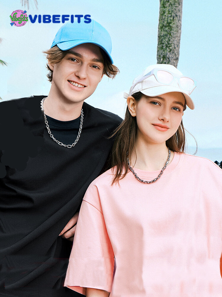 Vibefits Solid Color Cotton Tee – Minimalist Everyday Essential for Streetwear Lovers