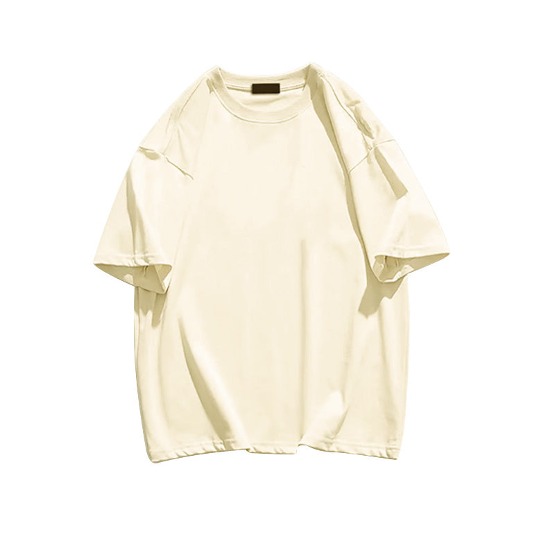 Vibefits Solid Color Cotton Tee – Minimalist Everyday Essential for Streetwear Lovers
