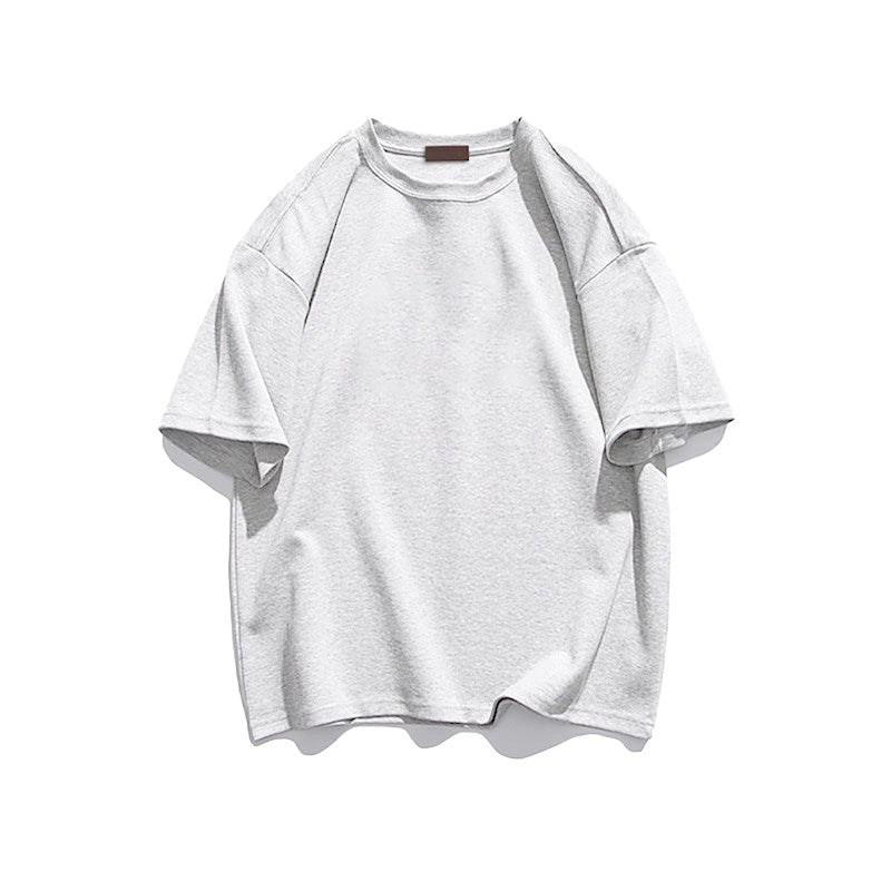 Vibefits Solid Color Cotton Tee – Minimalist Everyday Essential for Streetwear Lovers